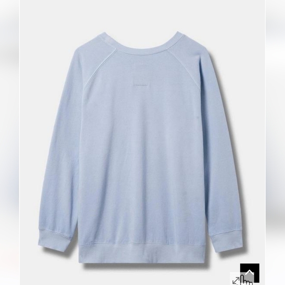 🆕️☃️ FROSTY THE SNOWMAN COZY CREW NECK FLEECE SWEATSHIRT - SOFT BLUE☃️ - Picture 4 of 6